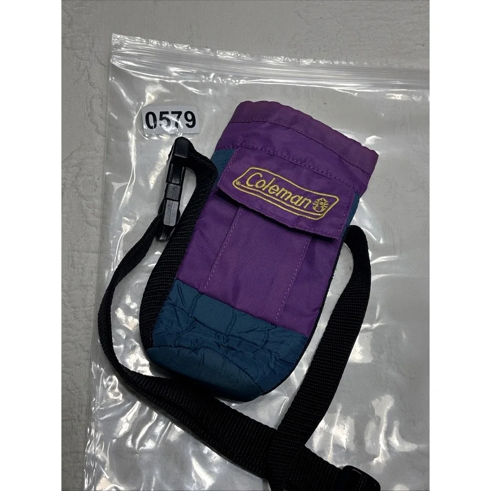 Vintage Coleman Purple Hip Waist Hiking Pack Water Bottle Holder Pocket 90's Y2K